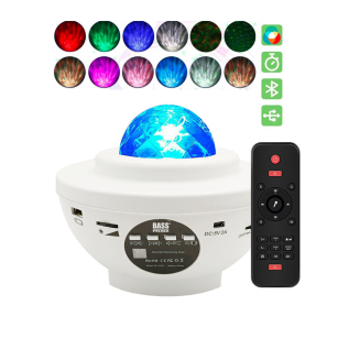 Projektor gwiazd z głośnikiem Bluetooth, wyświetlacz gwiazd LED, biały