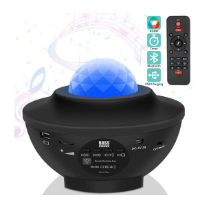 Projektor gwiazd z głośnikiem Bluetooth, wyświetlacz gwiazd LED (czarny)