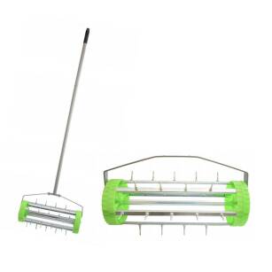 Aerator ręczny do trawnika 420mm wałek z kolcami